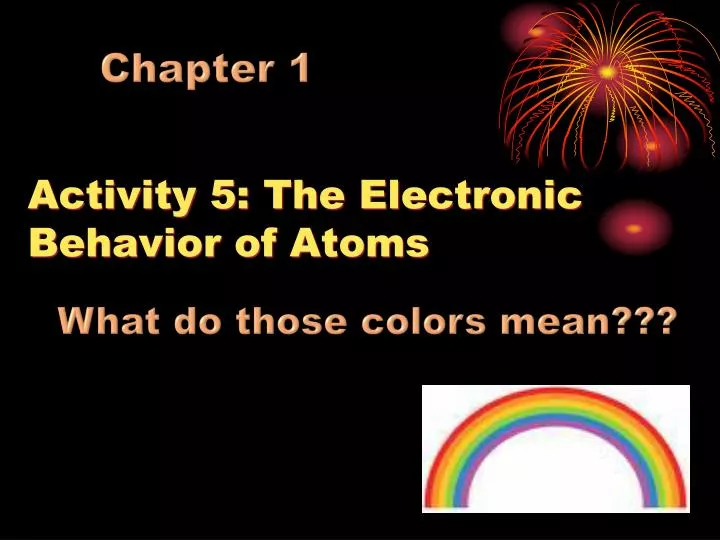 activity 5 the electronic behavior of atoms