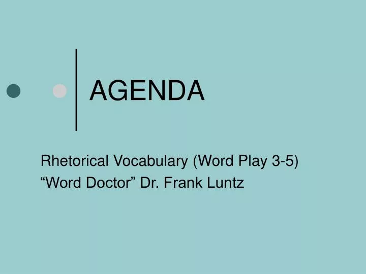 agenda