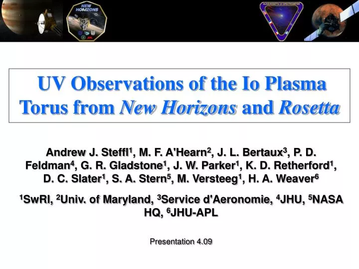 uv observations of the io plasma torus from new horizons and rosetta