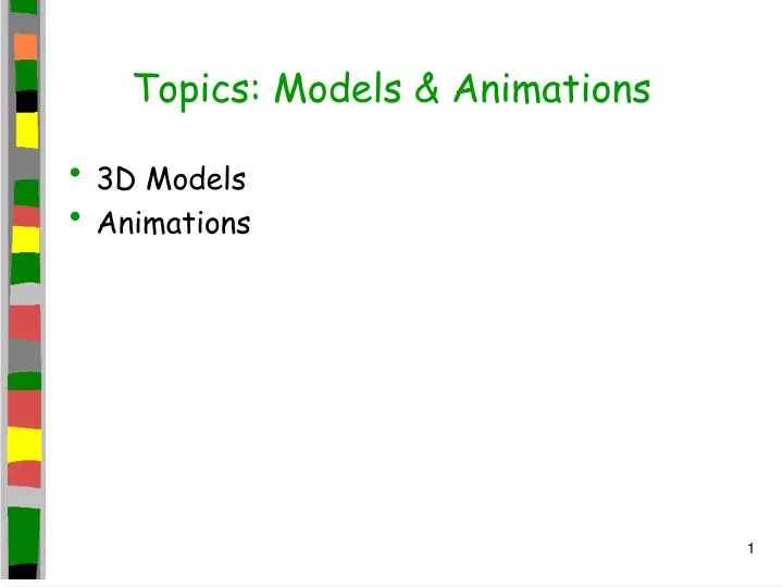 topics models animations