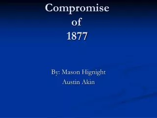 Compromise of 1877