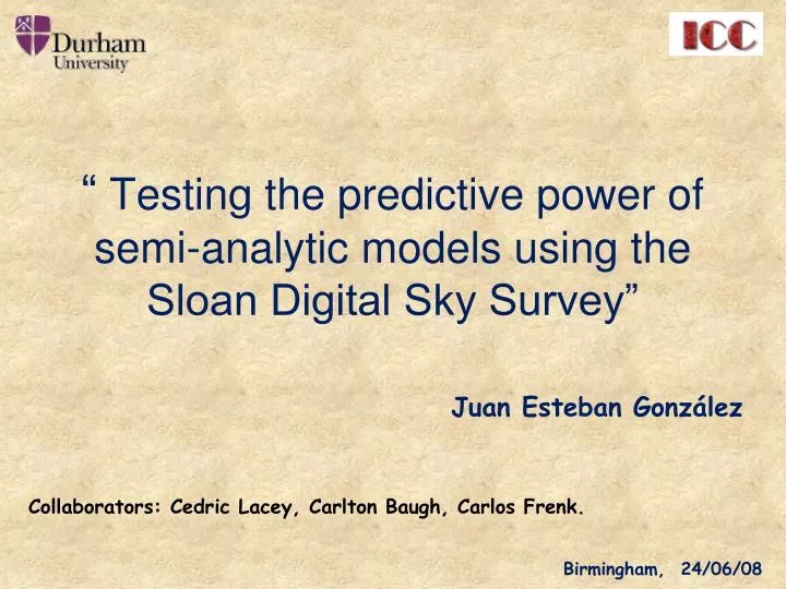 testing the predictive power of semi analytic models using the sloan digital sky survey