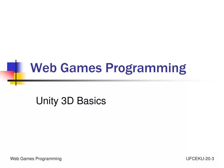 web games programming