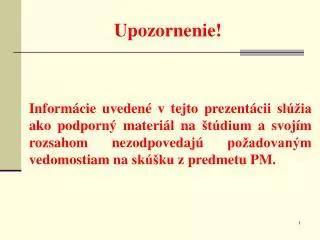 upozornenie