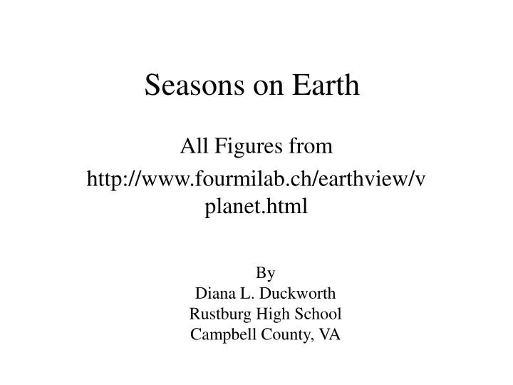 seasons on earth