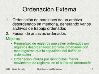 ordenaci n externa