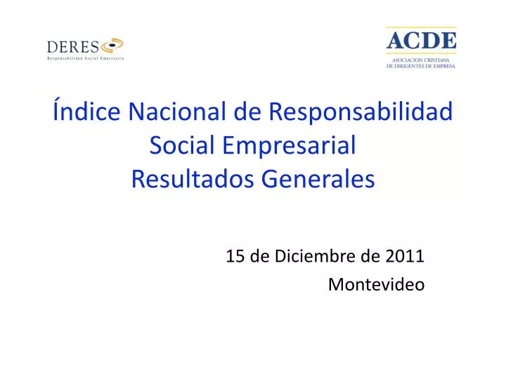 ndice nacional de responsabilidad social empresarial resultados generales
