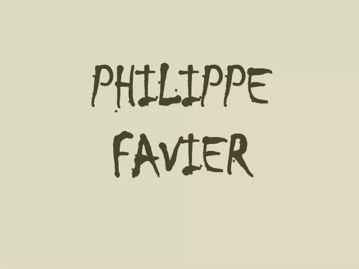 philippe favier