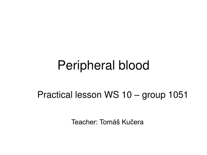 peripheral blood