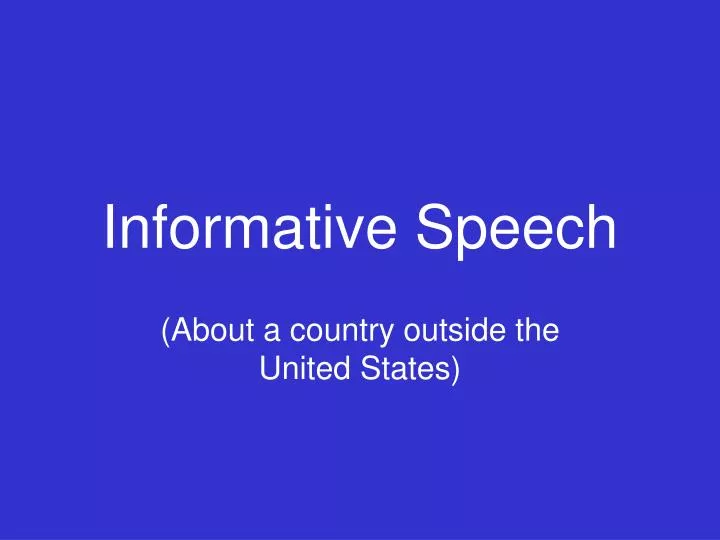 informative speech