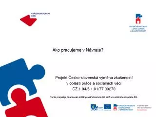 ako pracujeme v n vrate