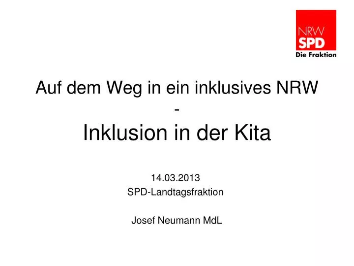 auf dem weg in ein inklusives nrw inklusion in der kita