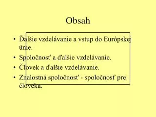 obsah