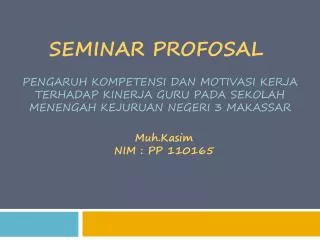 seminar profosal