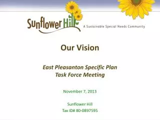 Our Vision East Pleasanton Specific Plan Task Force Meeting