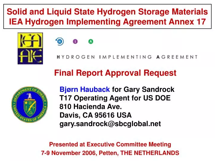 solid and liquid state hydrogen storage materials iea hydrogen implementing agreement annex 17