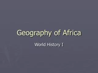 Geography of Africa
