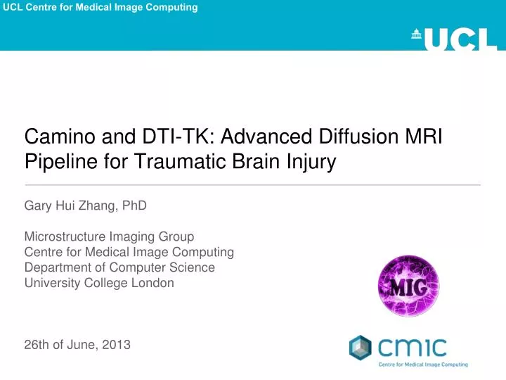 camino and dti tk advanced diffusion mri pipeline for traumatic brain injury