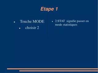 etape 1