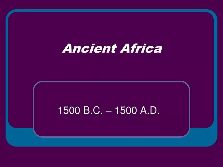 ancient africa