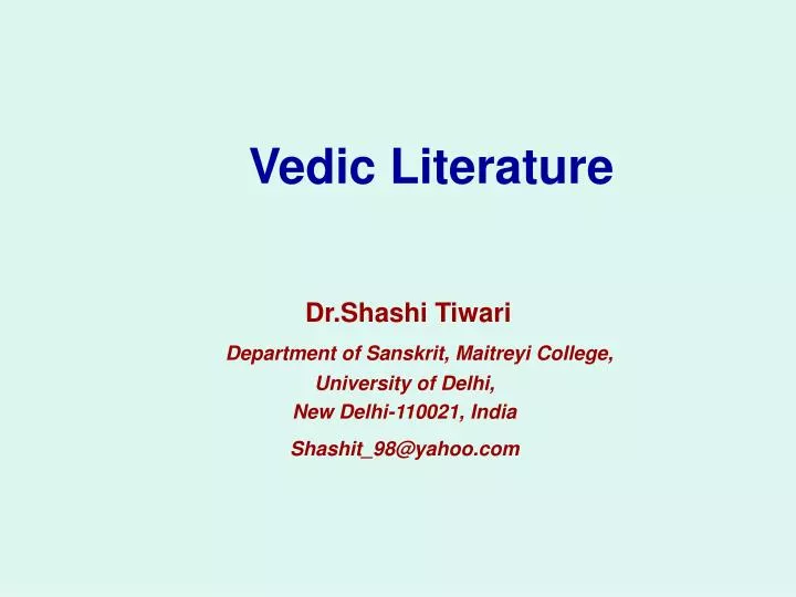 vedic literature