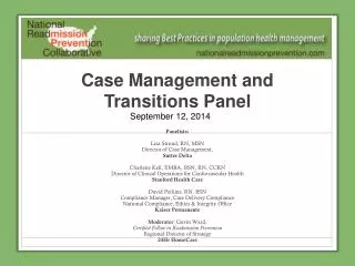 Case Management and Transitions Panel