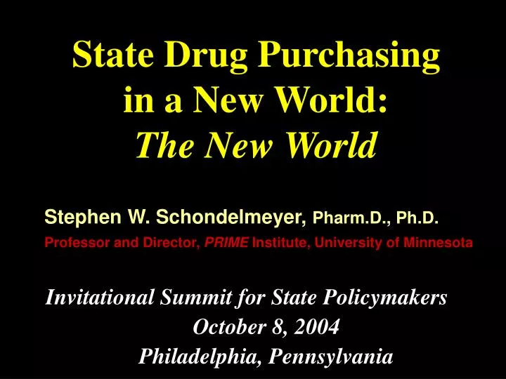 state drug purchasing in a new world the new world