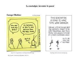la nostalgie inventer le pass