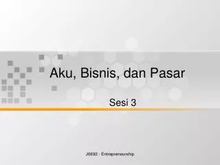 aku bisnis dan pasar