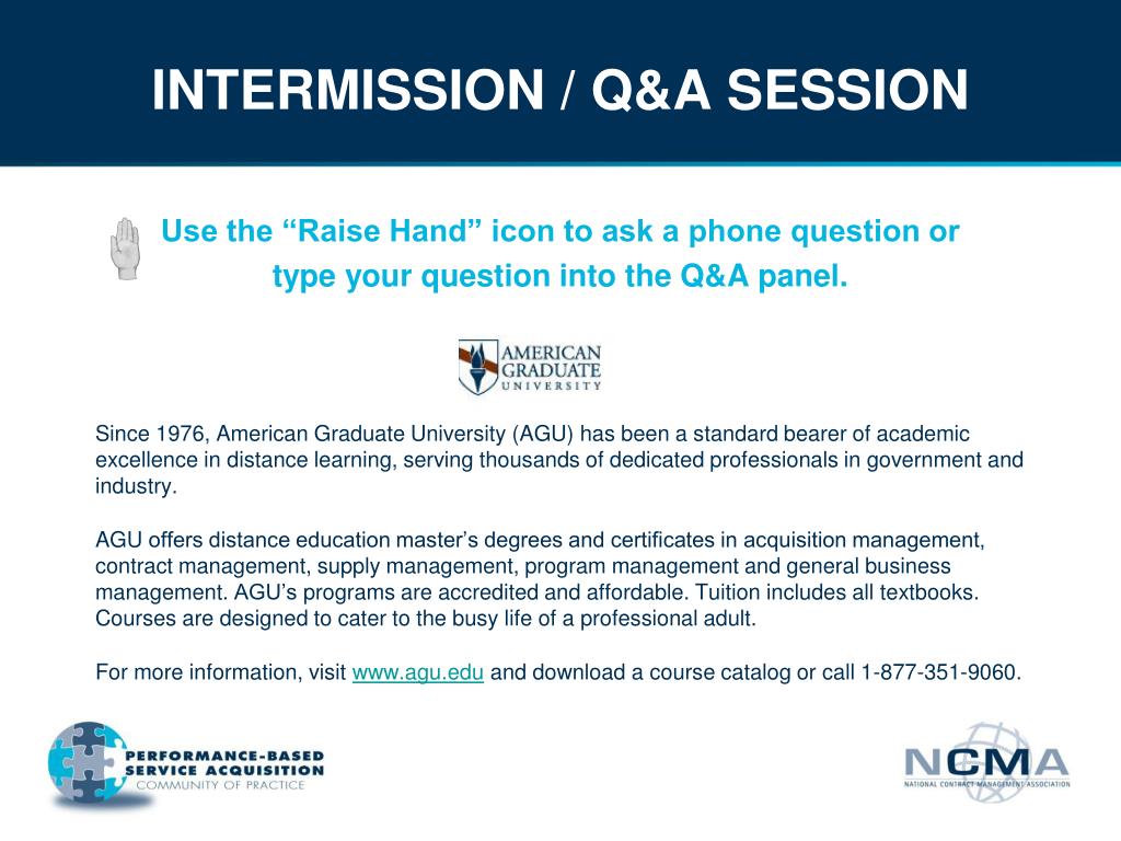 PPT - INTERMISSION / Q&A SESSION PowerPoint Presentation, free download ...