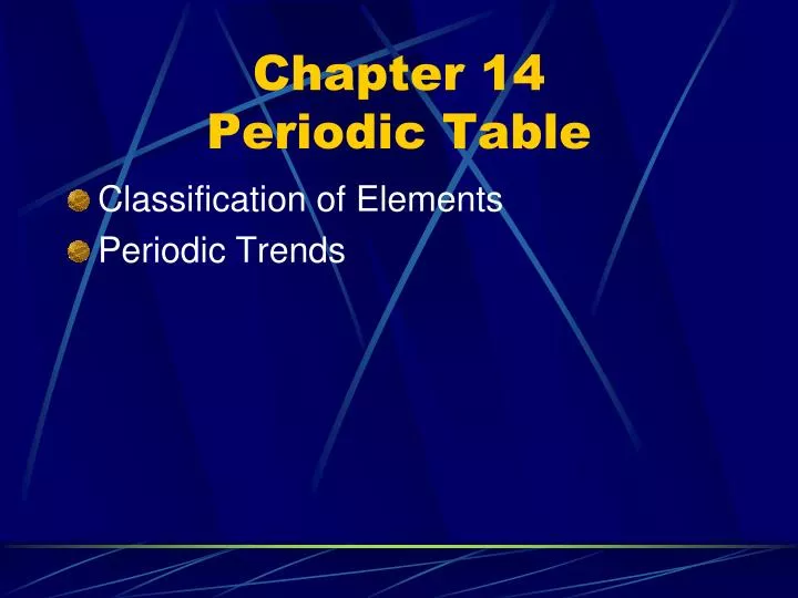 chapter 14 periodic table