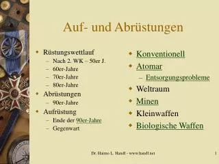 auf und abr stungen