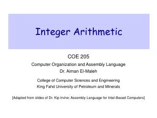 Integer Arithmetic
