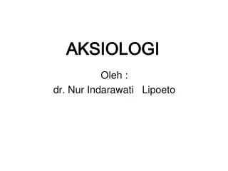 aksiologi
