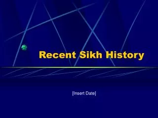 Recent Sikh History