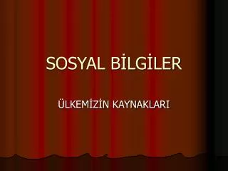 sosyal b lg ler