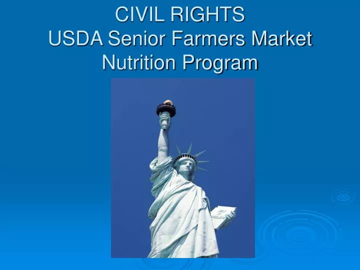 civil rights usda senior farmers market nutrition program