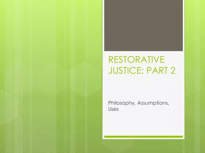 restorative justice part 2
