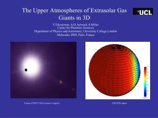 The Upper Atmospheres of Extrasolar Gas Giants in 3D