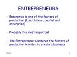 ENTREPRENEURS - slide 1