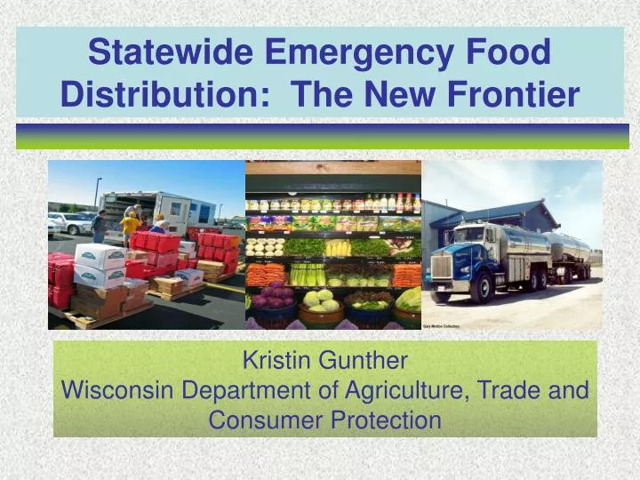 statewide emergency food distribution the new frontier