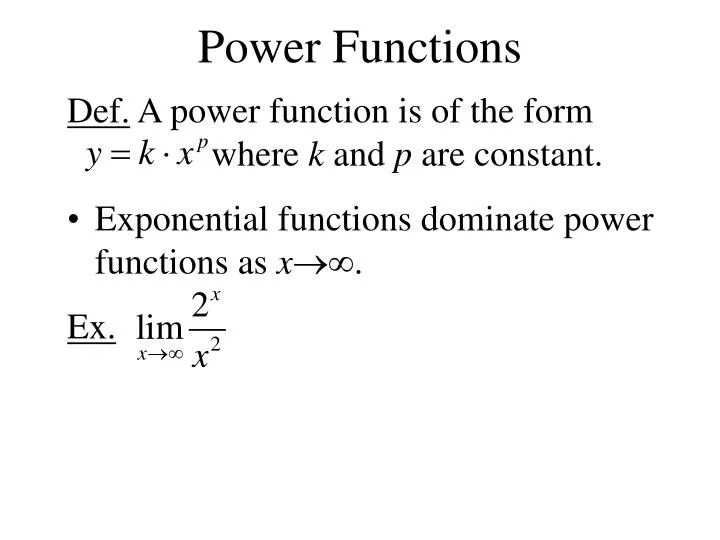 power functions