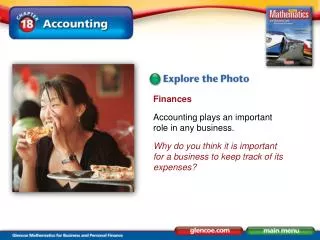 Finances Accounting plays an important role in any business.