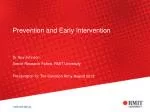 Prevention and Early Intervention - slide 1