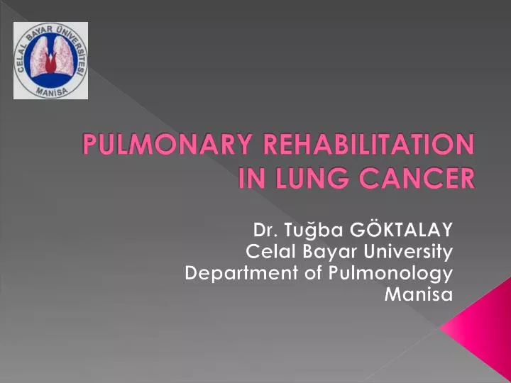 pulmonary rehabilitation in lung cancer