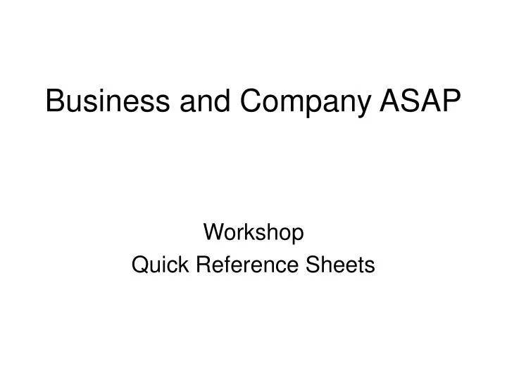 business and company asap