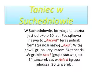 taniec w suchedniowie