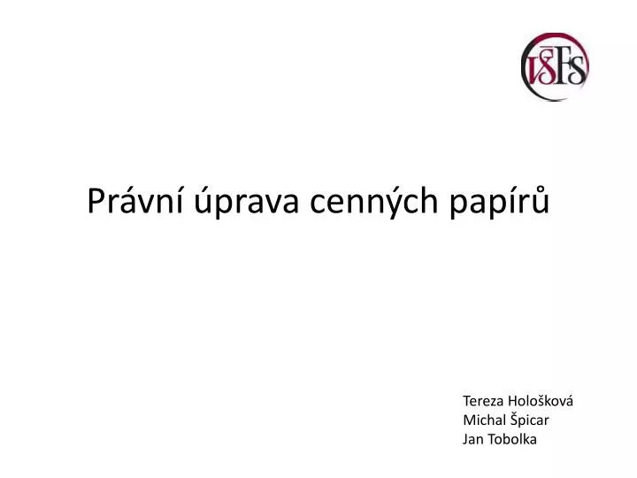 pr vn prava cenn ch pap r