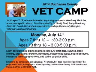 2014 Buchanan County VET CAMP