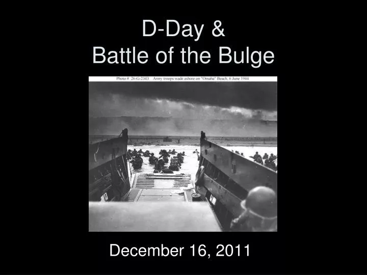 d day battle of the bulge